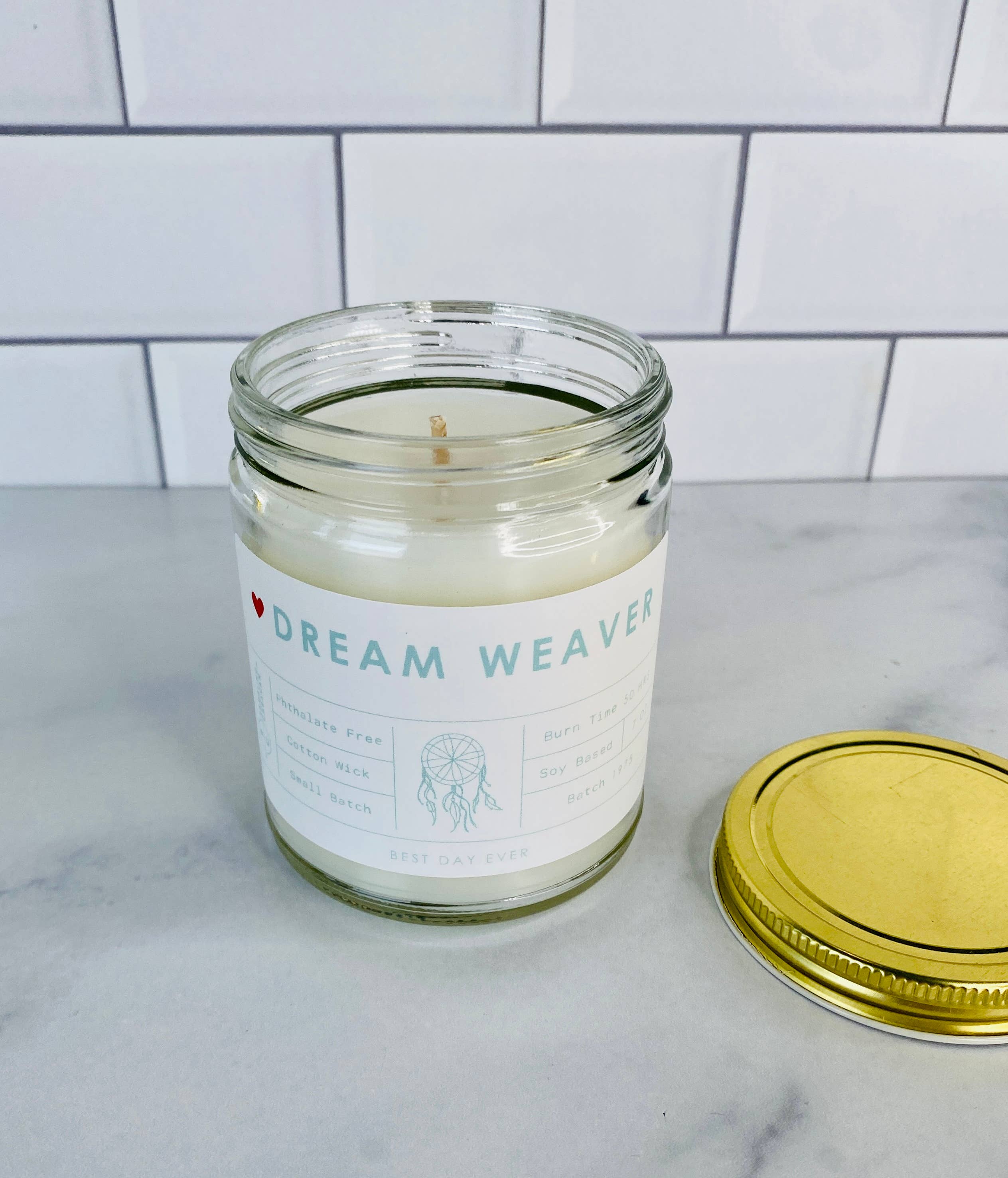 White Dream Weaver Candle for wholesale on Faire2