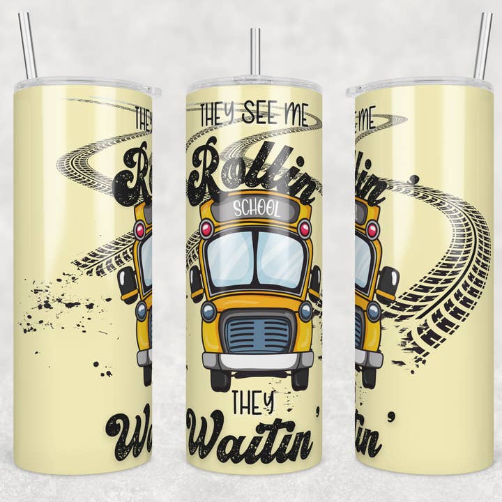 Occupations School Bus Driver "Rollin'" Tumbler for wholesale by FloBama Girls Wholesale