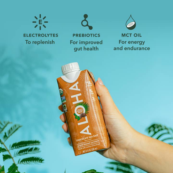 Aloha - Wholesale Sports/Energy Drink - 11oz Chocolate Sea Salt Protein Drink (Pack of 12)5