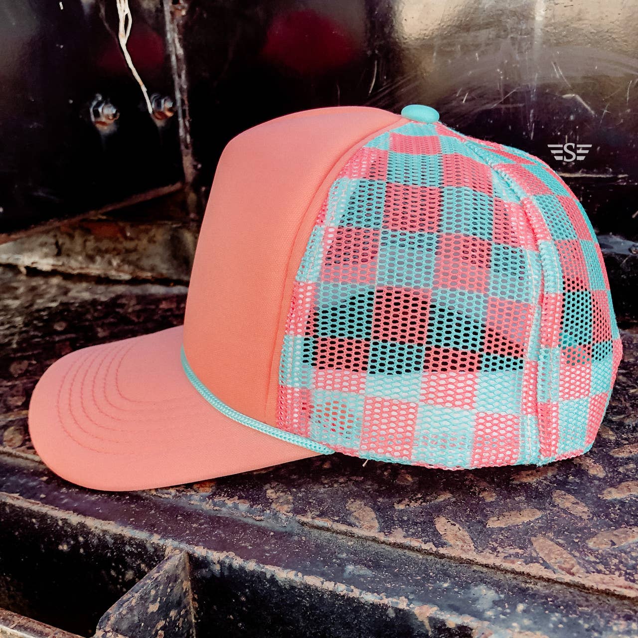 Flying S Company - Wholesale Trucker Hat - Unisex - Checkered Mesh Back Cap6