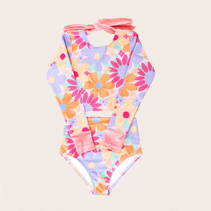 Deux pièces à manches longues à motif floral Playa Del Rey pour la vente par Saint Ida