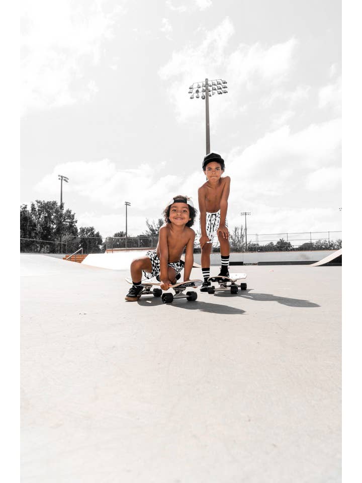 Rebel Bro - Wholesale Swim Shorts - Kids - Hybrid Swim Trunks in Vintage Venice12