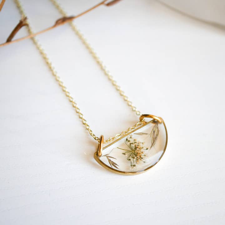 Seed & Soil Botanical Jewelry - Wholesale Pendant/Charm Necklace - Meadow Luna Necklace1