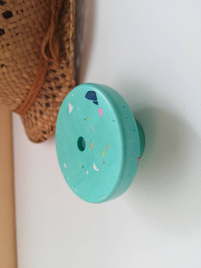 Hey Denise - Wholesale Wall Hook - Large terrazzo Jesmonite coat hook – Handcrafted design4