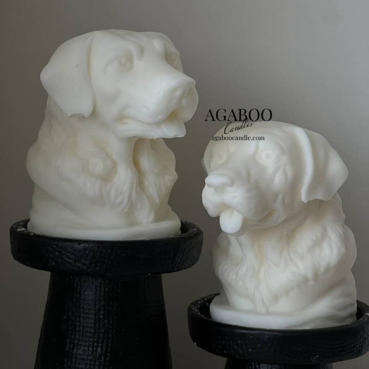 Agaboo Candle - Vente Bougies originales - Jolie bougie en forme de tête de chien 4,5 x 4 po - Animaux8