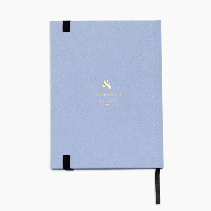 Wit & Delight - Wholesale Journal/Diary - Light Blue Linen Note to Self Journal