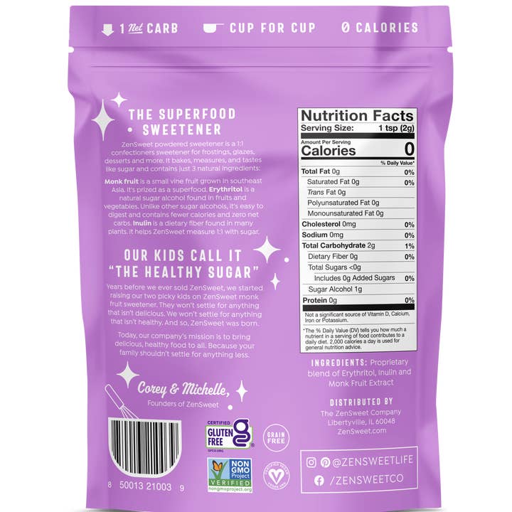The ZenSweet Company - Wholesale Sugar/Sweetener - ZenSweet Monk Fruit Sweetener (powdered)1