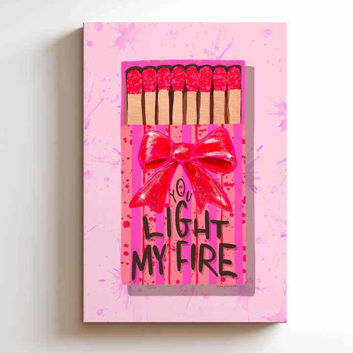 Lienzo de caja - Pintura de arte pop con cita Decoración de San Valentín para venta al por mayor de Audra Style