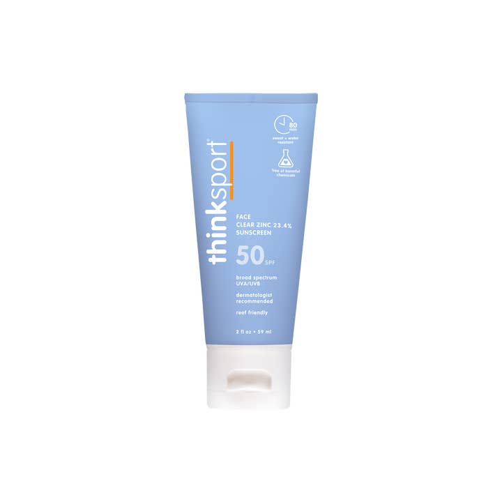 Think - Wholesale Sunscreen - Think Sport SPF 50 Clear Zinc Active Face, EWG Verified
