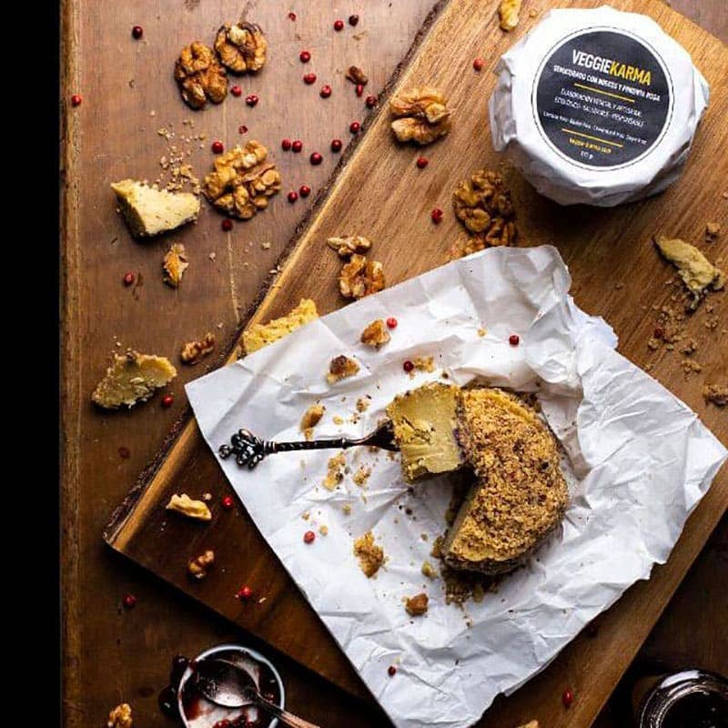 Made in Spain Gourmet - Wholesale Cheese - Vegan Cheese With Walnuts And Pink Pepper, Veggie Karma2