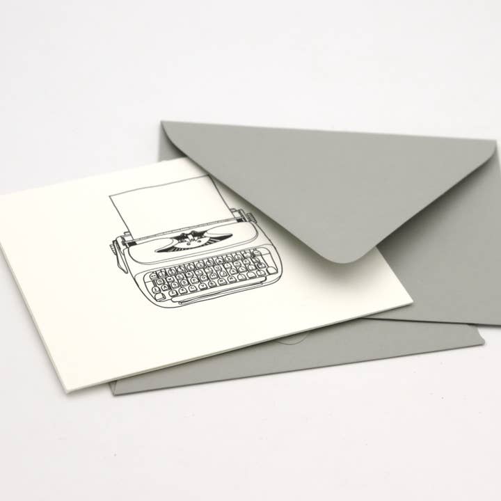 Double Old School Letterpress Greeting Card for wholesale by Reflex Letterpress