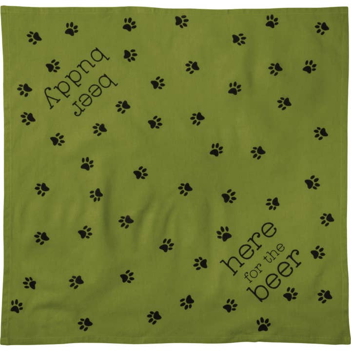 Here/Beer Buddy Large Pet Bandana for wholesale by Primitives by Kathy