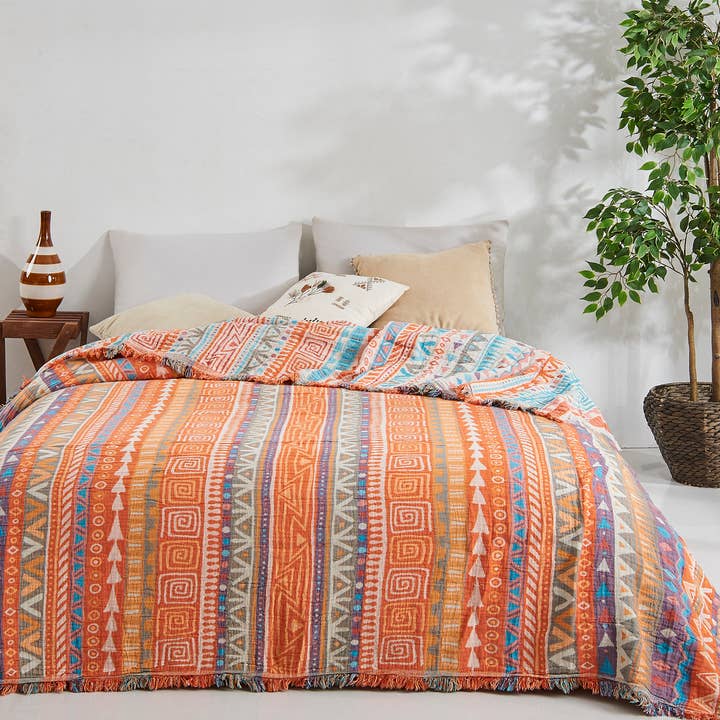 Kikoya - Wholesale Bedding Blanket - Boho Bedspread Turkish Cotton Summer Blankets Throw Bohemian3