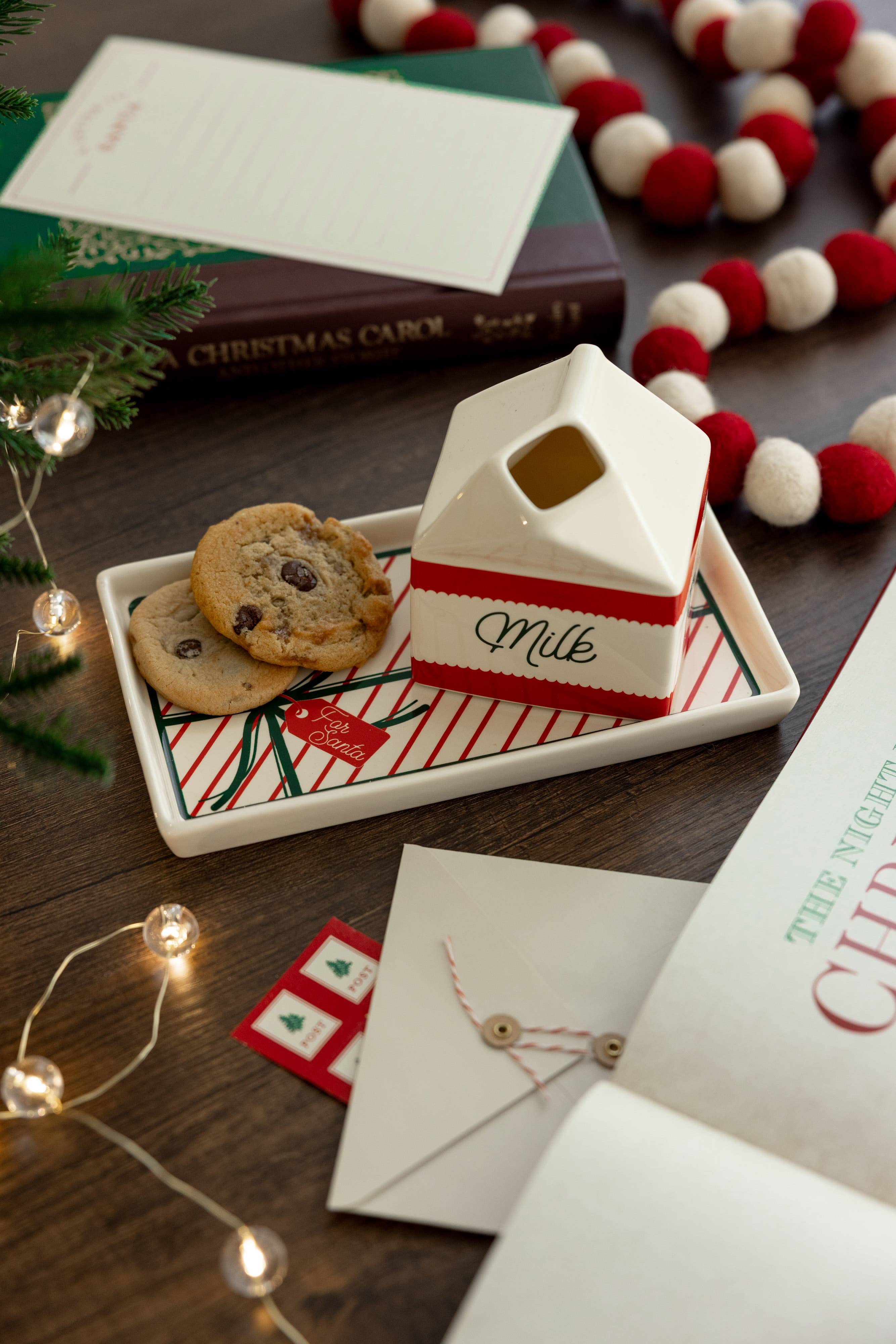 Steel Mill and Co. - Wholesale Serving Tray - Milk and Cookies Set, Bow7