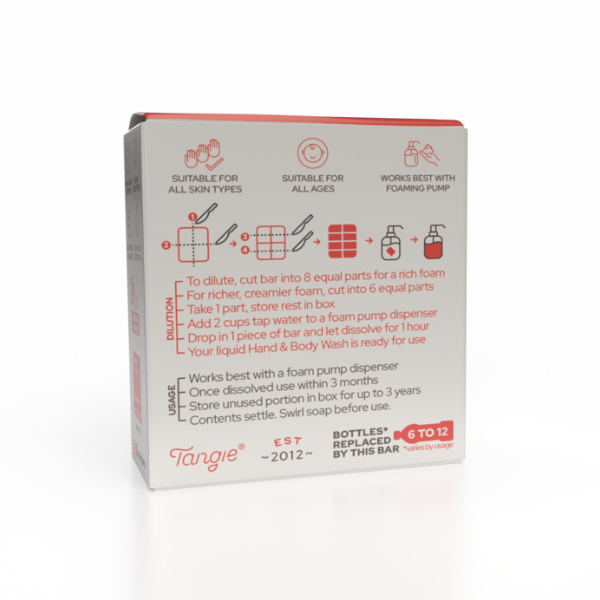 Tangie LLC - Wholesale Hand Soap/Wash - Foaming Hand & Body Soap Bar – 1 Gallon Refill, 4 Scents8