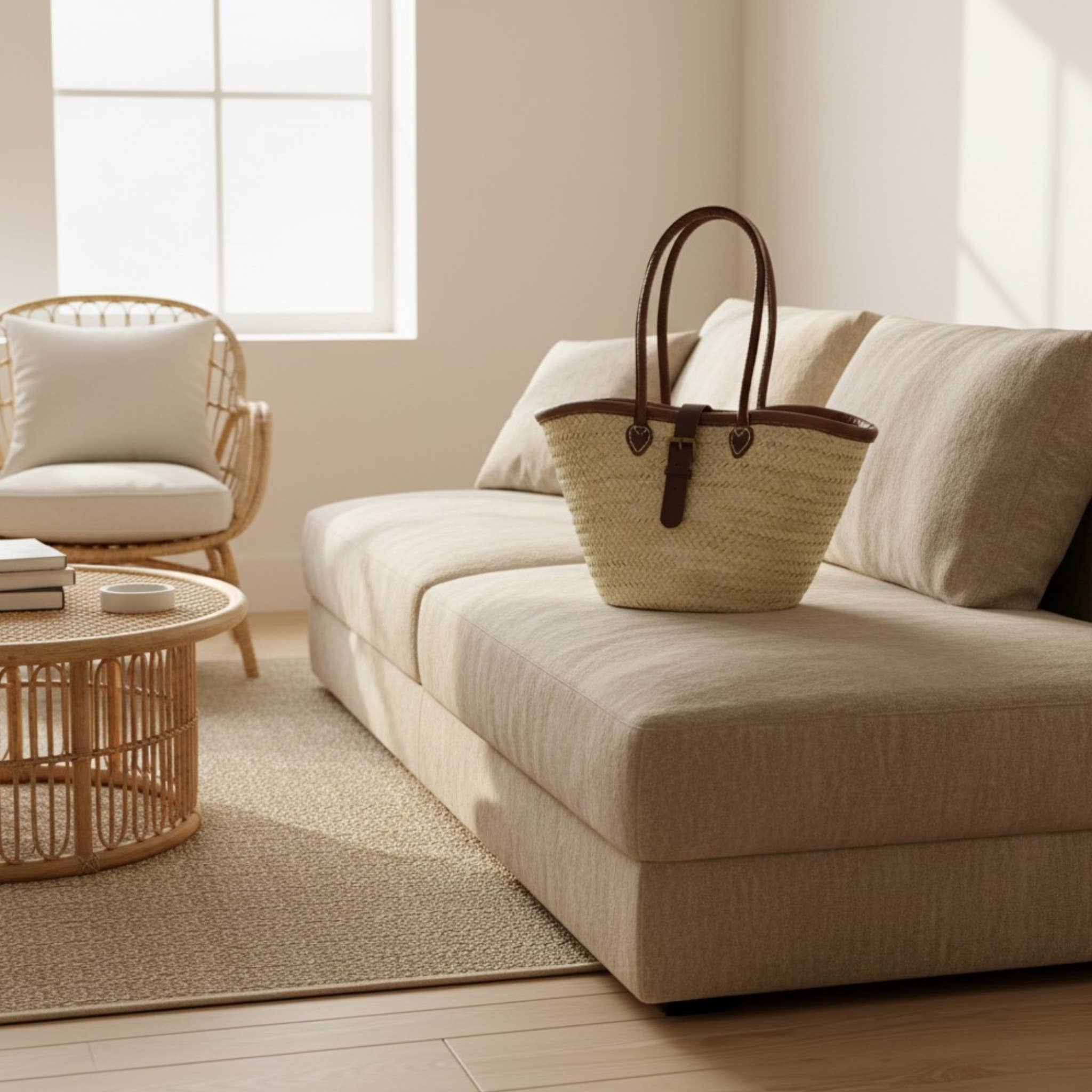 LeBazare - Wholesale Beach Bag - Panier Français avec Boucle - Sac Fourre-Tout en Paille Tressée à la Main7