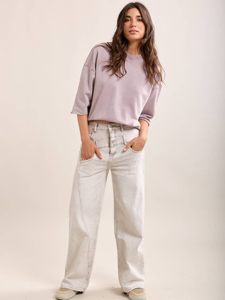 Toxik3 jean wide stretch avec couture double jean for wholesale by Toxik3