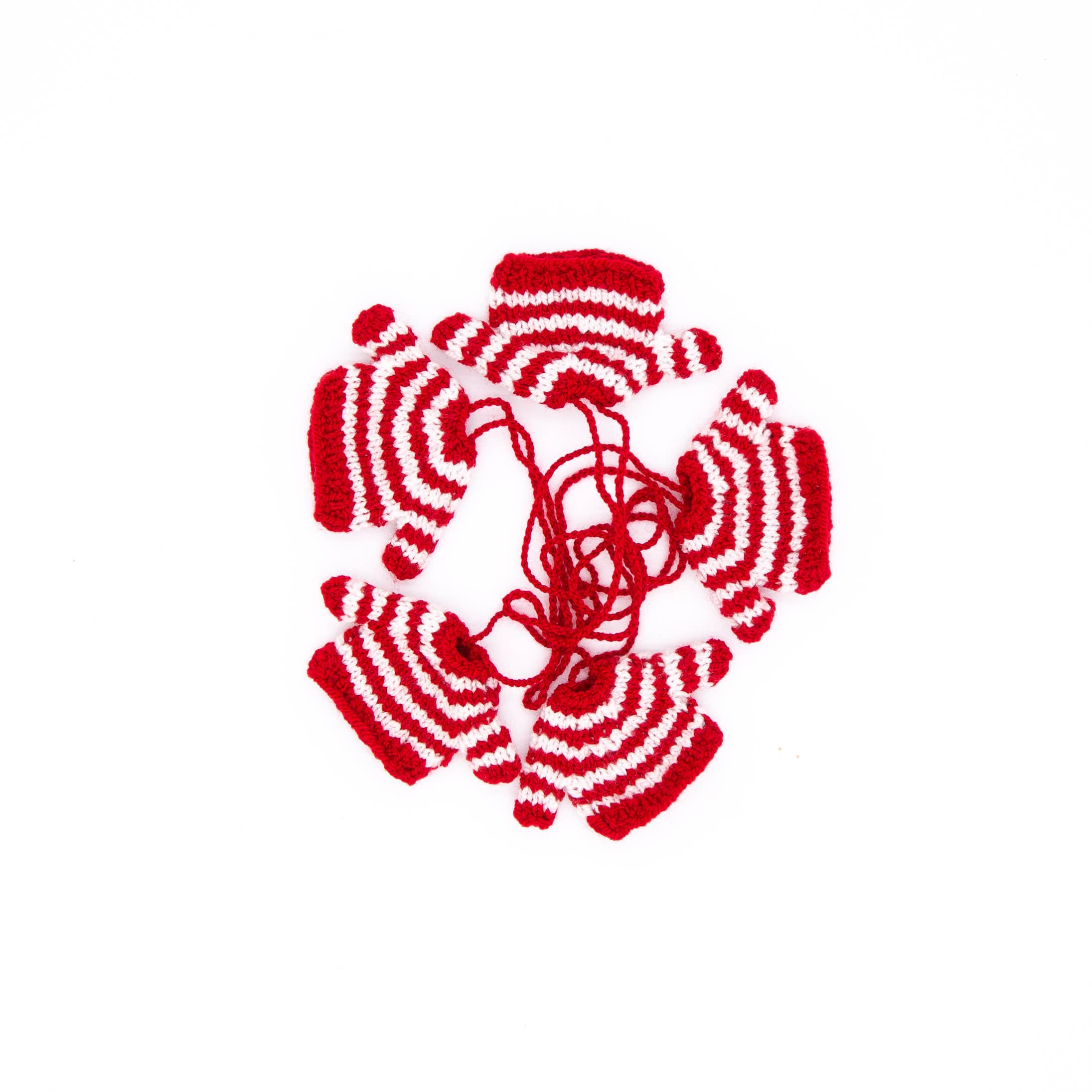 Azerbaijani Socks - Wholesale Ornament Set - Set of 5 Mini Sweater Striped Ornaments2