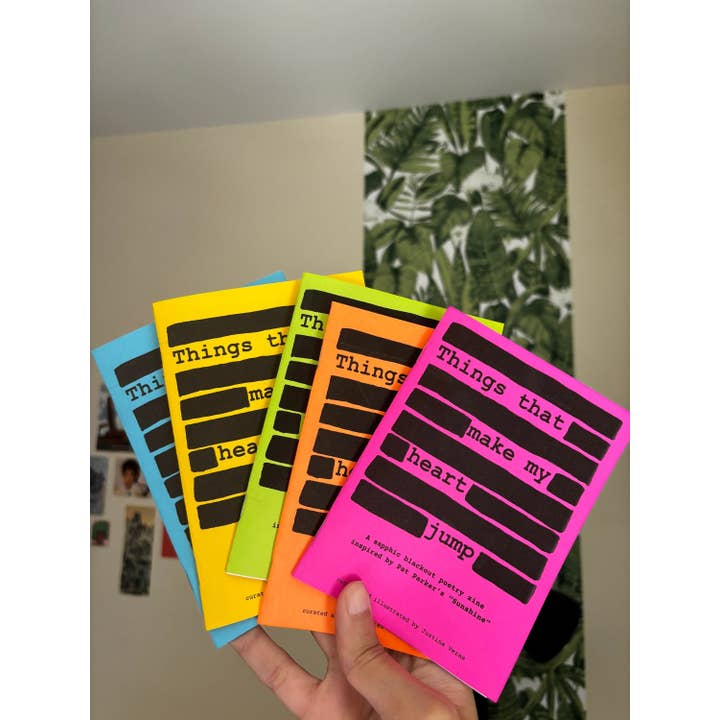 UNFOLDZinesandArt - Wholesale Crafts, Hobbies & DIY - Sapphic Blackout Poetry Zine, Things That Make My Heart Jump8