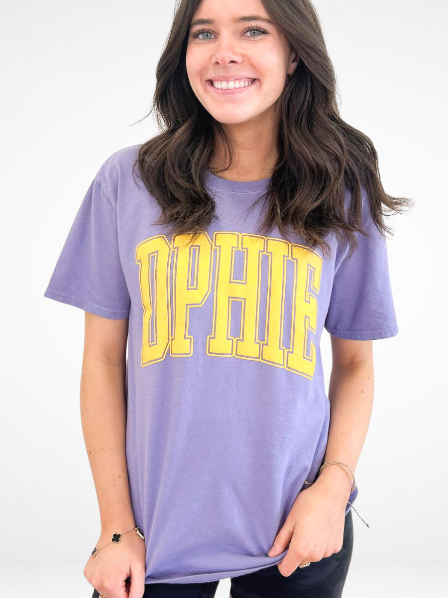 Duo Threads - Wholesale Screen Printed T-Shirt - Women's - Sorority Varsity Arch Puff Tee 8