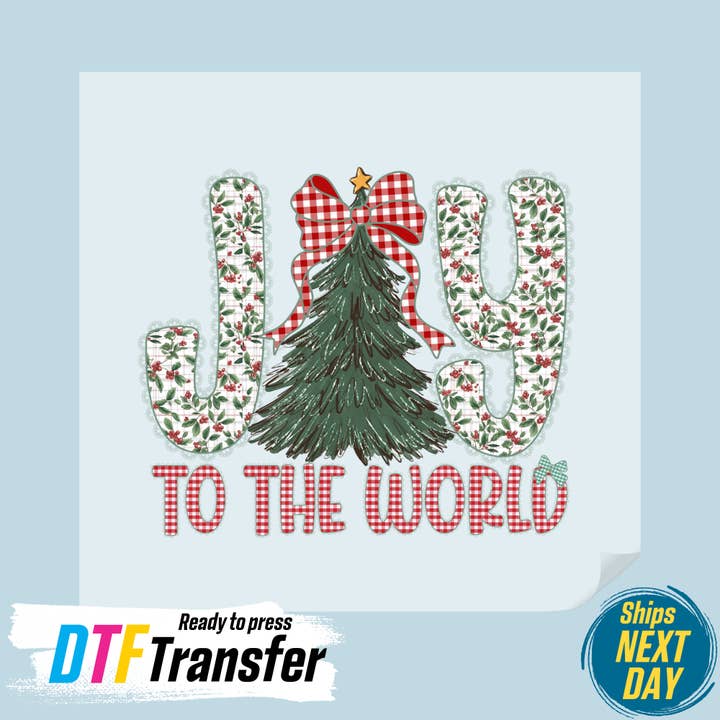Joy to the World DTF Transfer for wholesale by DTF Office