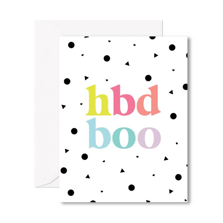 HBD Boo Greeting Card for wholesale by Socialvites