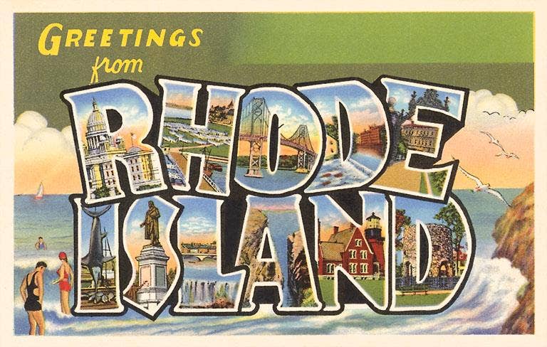 Found Image Press - Wholesale Postcard - Postcard RI-104 Greetings from Rhode Island0
