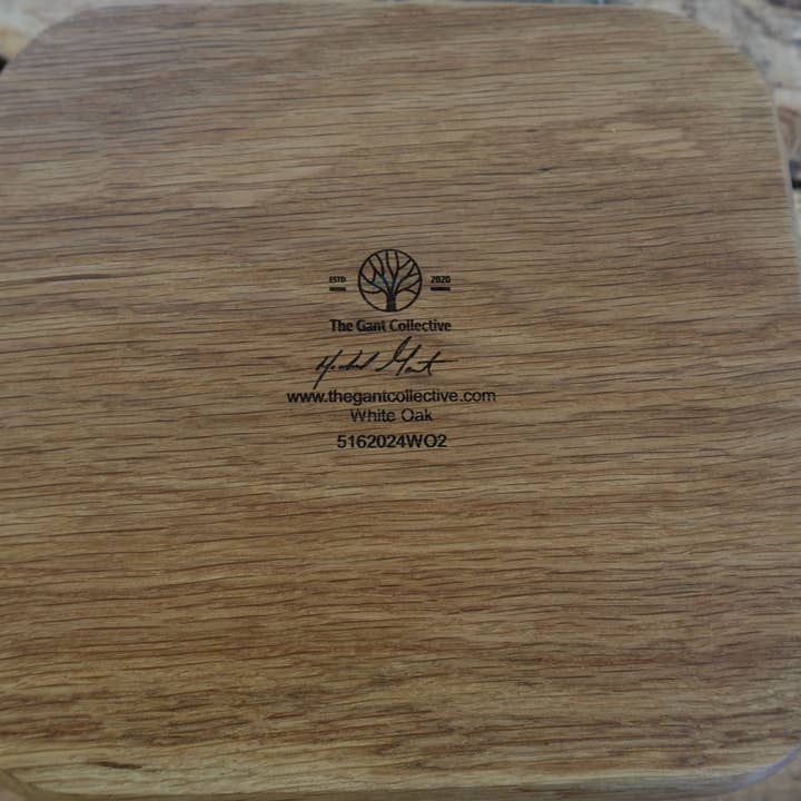 5162024WO2 Indiana White Oak 4 Slot Cigar Ashtray with Epoxy Tray for wholesale by The Gant Collective