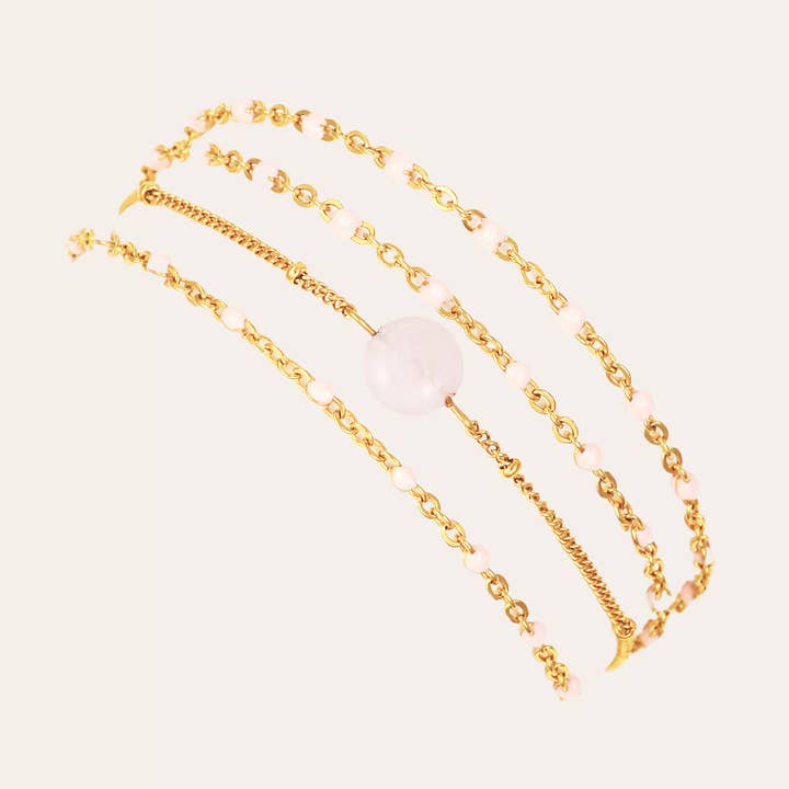 PULSERA MULTIESLABÓN CHAPADA EN ORO para venta al por mayor de WHOOPSY DAISY