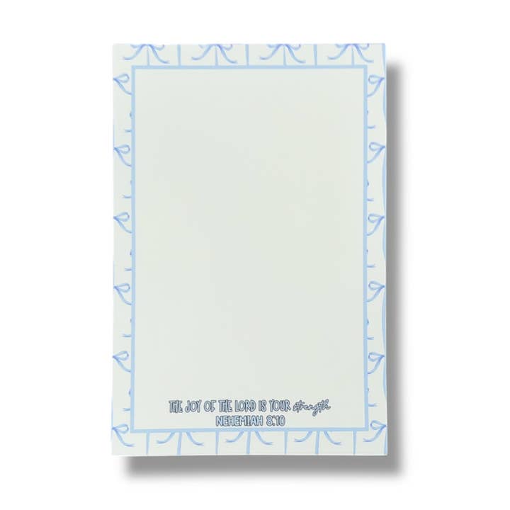 Bible Verse Christian Notepad, Nehemiah 8:10 Notepad for wholesale by Shop Praise Creations