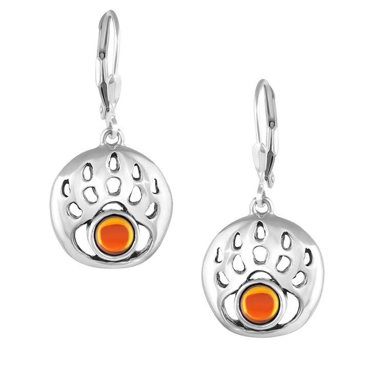 LeightWorks - Vendita all'ingrosso Orecchini pendenti - Orecchini pendenti a forma di zampa d'orso, in argento1