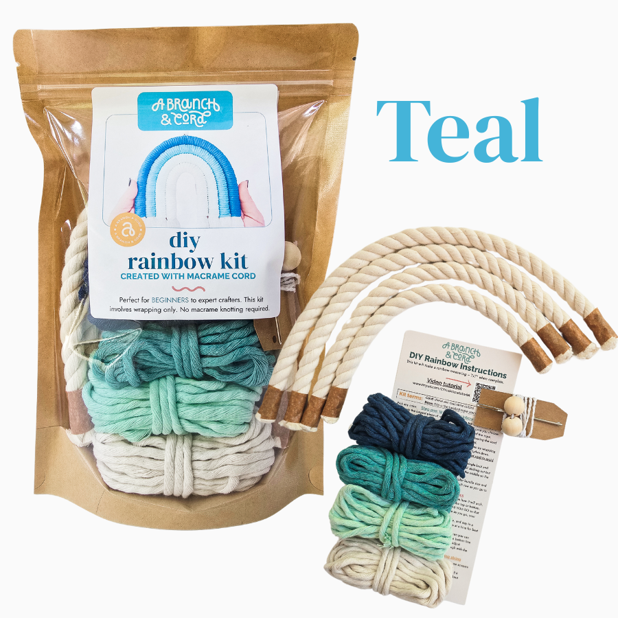 A Branch & Cord - Wholesale DIY Craft Kit - DIY Macrame Rainbow Kit – Fun, Giftable Craft for All Ages6