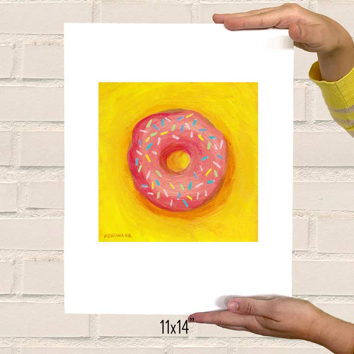 Donut and Sprinkles Art Print, 11x14" for wholesale by Adriprints