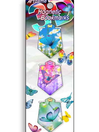 3D Royce Magnetic Bookmarks - Butterflies for wholesale by Artgame Ltd.