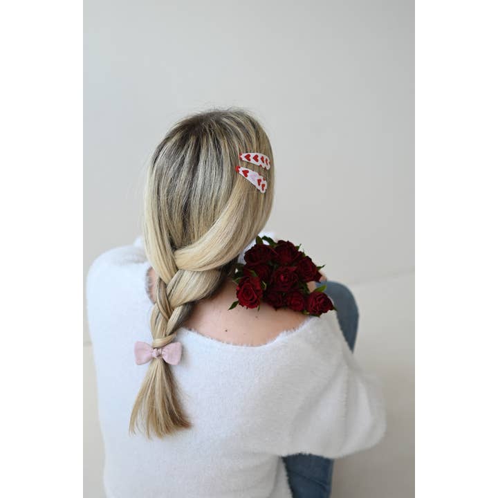 Lanika Atelier, Nika Korošec s.p. - Wholesale Hair Clip - Kids - Hair clips: Red and Pink hearts, Valentines day snap clips4