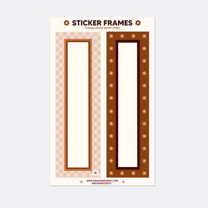 Vintage Photobooth Sticker Frame - Coffee for wholesale by Have A Nice Day