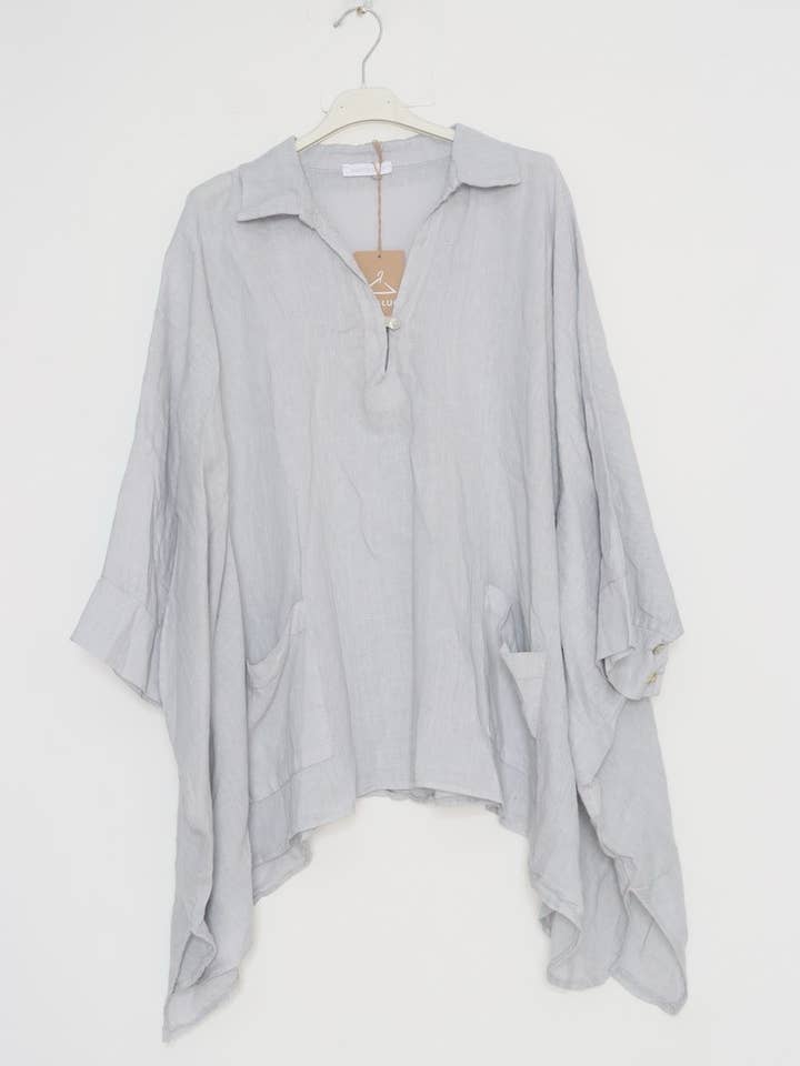 Lea & Luc - Grandes Tailles – Großhandel Tunika – Damen – Leinentunika in Übergröße SKU 116457