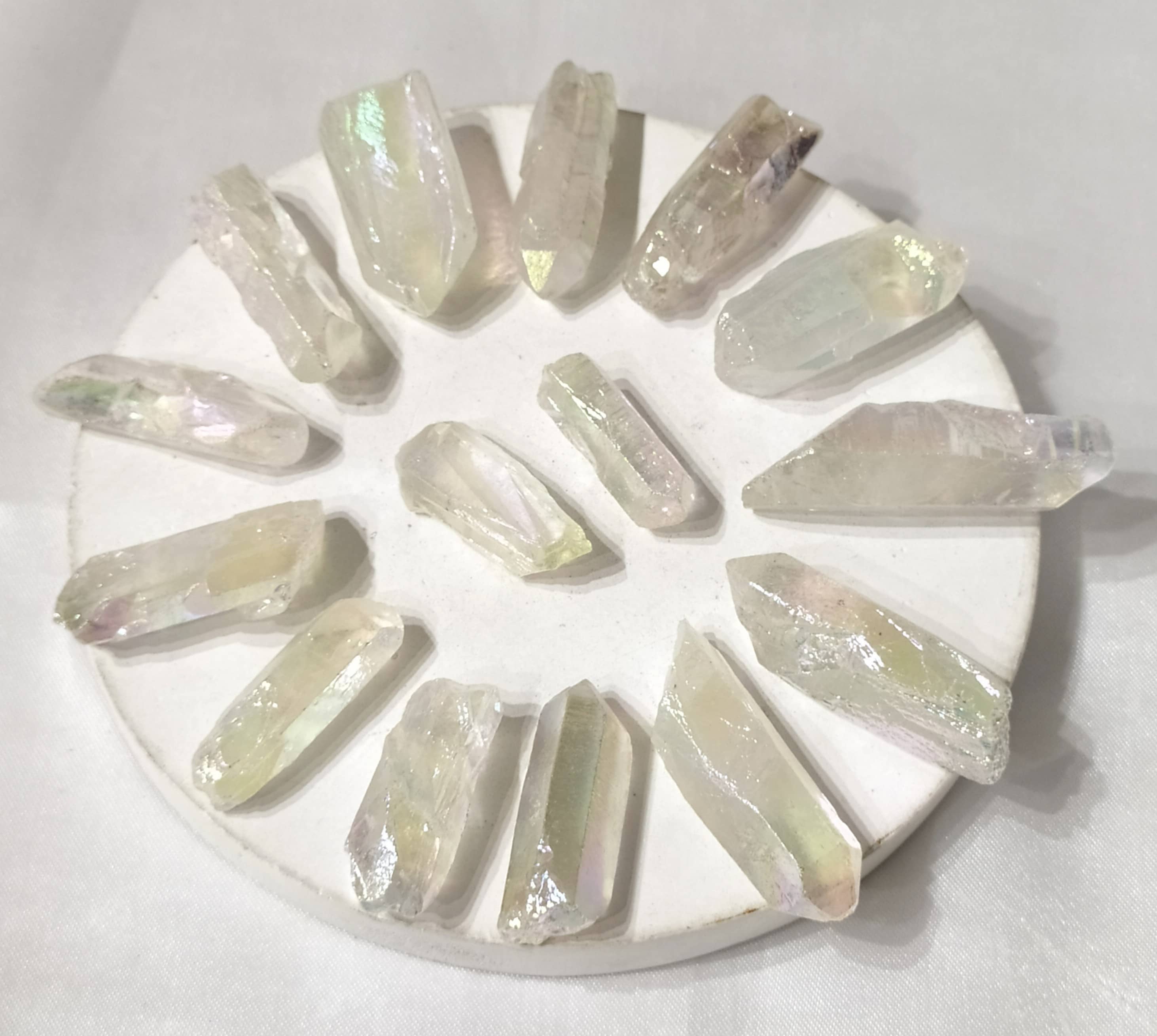 Soothing Crystals - Wholesale Spiritual Stone/Crystal - Angel Aura Quartz Point | Green Aura Point | Raw Crystals21