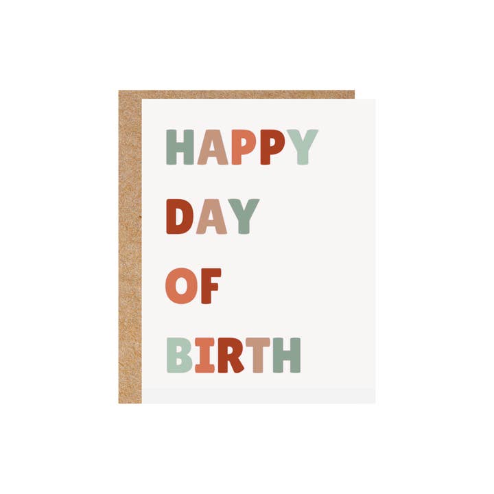 Carte d'anniversaire Happy Day of Birth pour la vente par artbyjfm