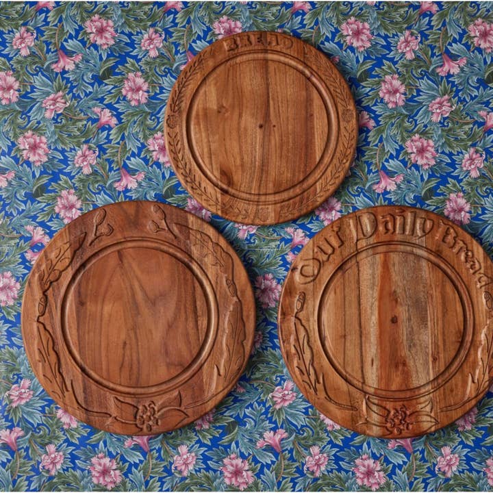 etúHOME - Wholesale Cutting Board - Vintage English Bread Board: Our Daily Bread, Medium, Natural9