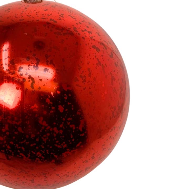 David Christopher's Collection - Wholesale Christmas Decoration - Plastic Mercury Shiny Ball Christmas Ornament 12" Red
