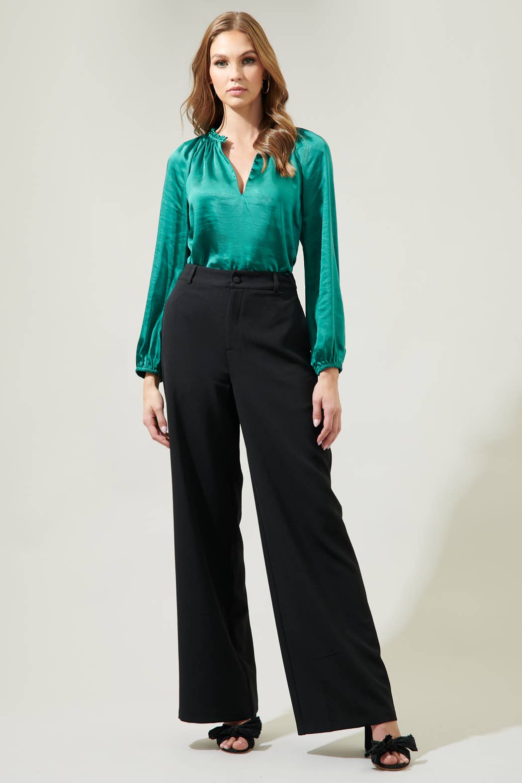 Sugarlips - Venta al por mayor Blusa - Mujer - Blusa de satén con mangas raglán Alcazar14