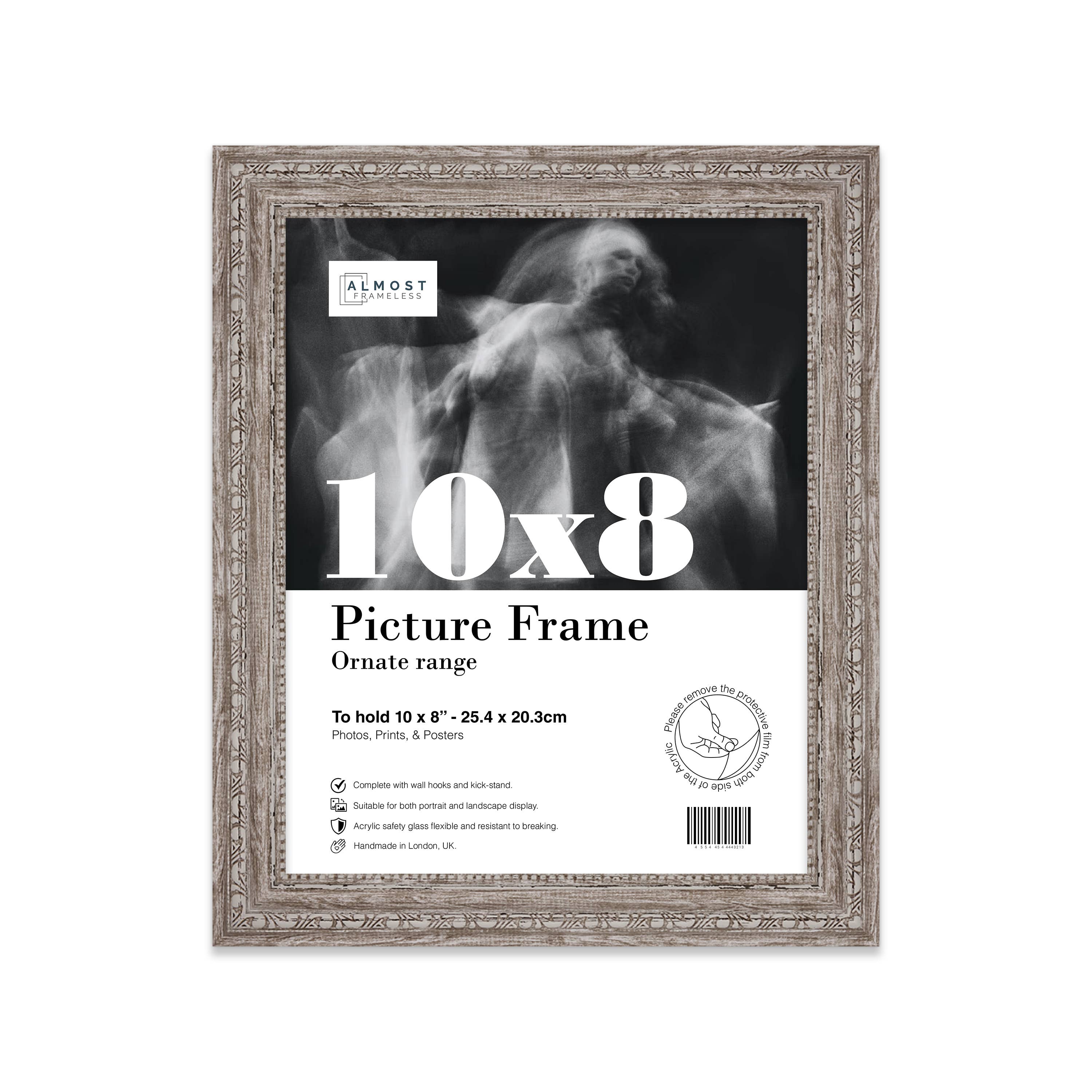 10x8 Walnut Ornate Picture Frame 10"x8" for wholesale on Faire