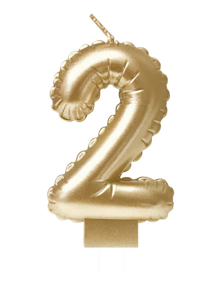 Foil balloon candle gold - 2 for wholesale by PD Party