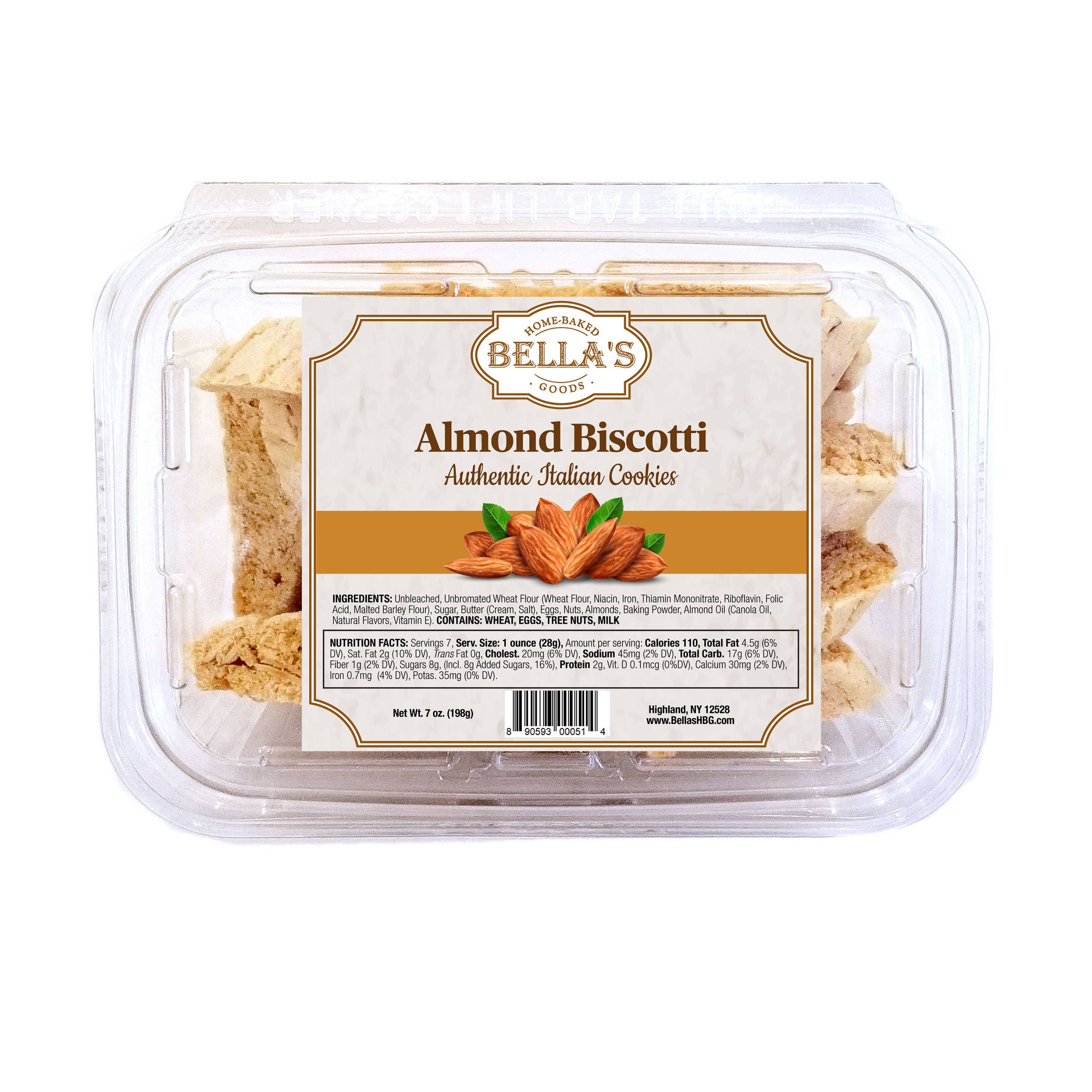 Bella's Home-Baked Goods - Wholesale Cookie - Almond Biscotti Box1