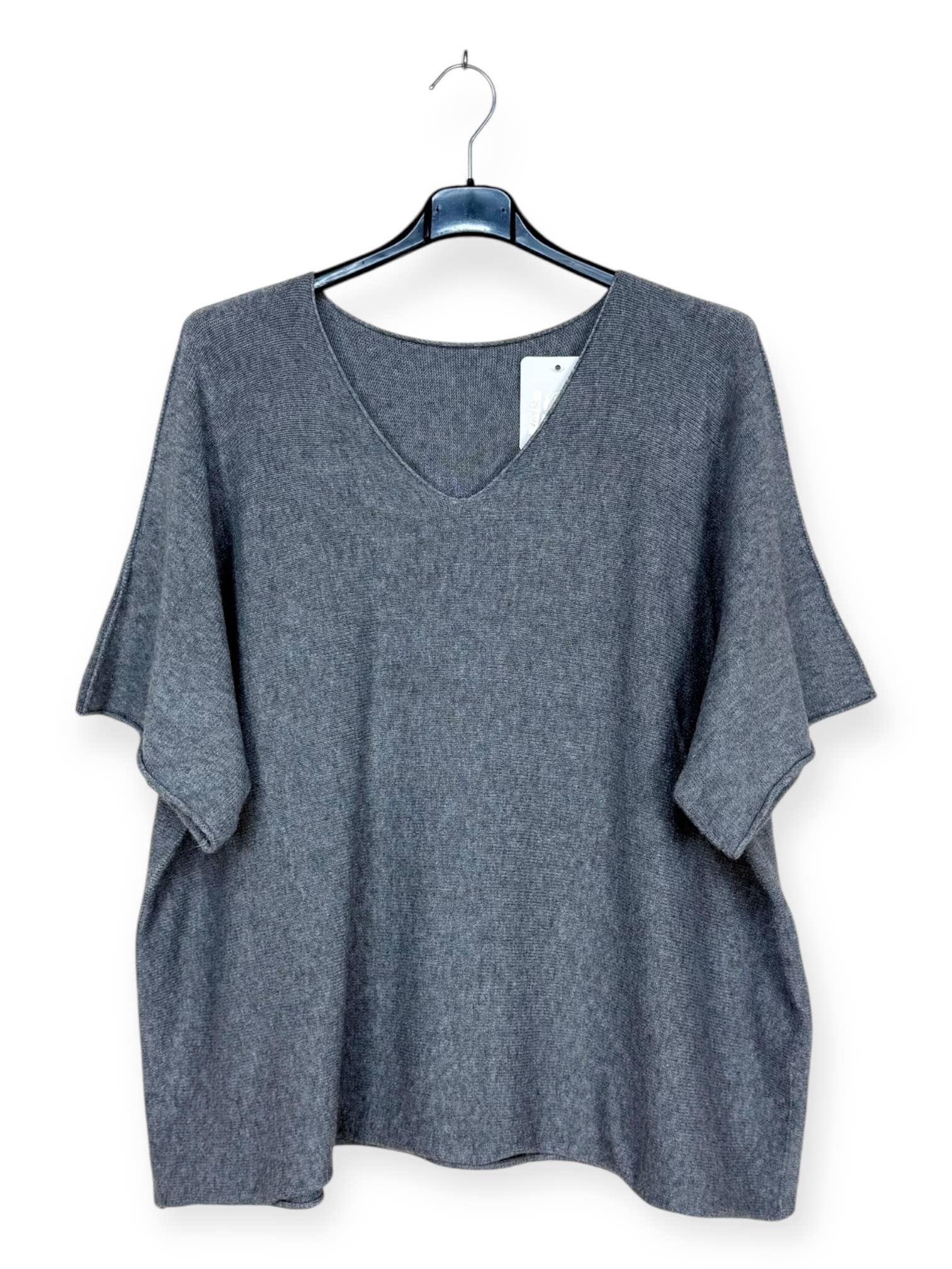 Lucky Nana - Wholesale Poncho - Women's - AH L2202 - Plus Size V-Neck Poncho Sweater0