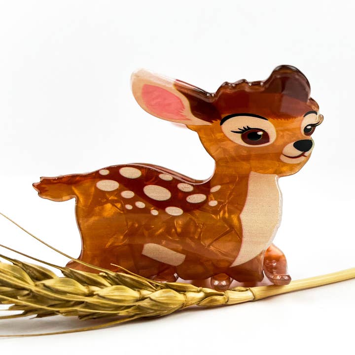 Pince à cheveux imprimée avec un adorable cerf calme. pour la vente par mildstyles
