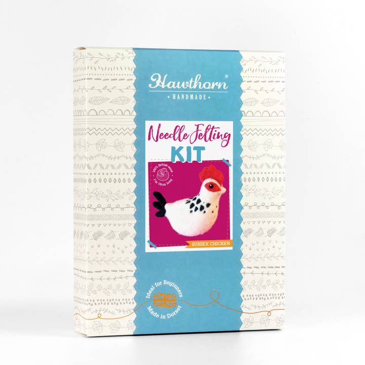 Hawthorn Handmade (US Duties Paid) - Wholesale DIY Craft Kit - Sussex Chicken Needle Felting Kit | Beginner Craft Kit1