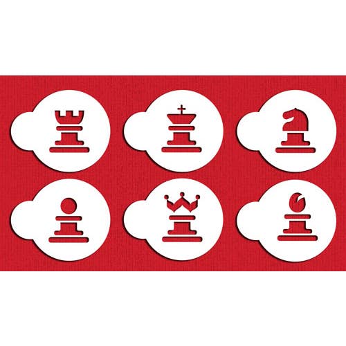 Juego de plantillas para galletas de ajedrez para venta al por mayor de Designer Stencils
