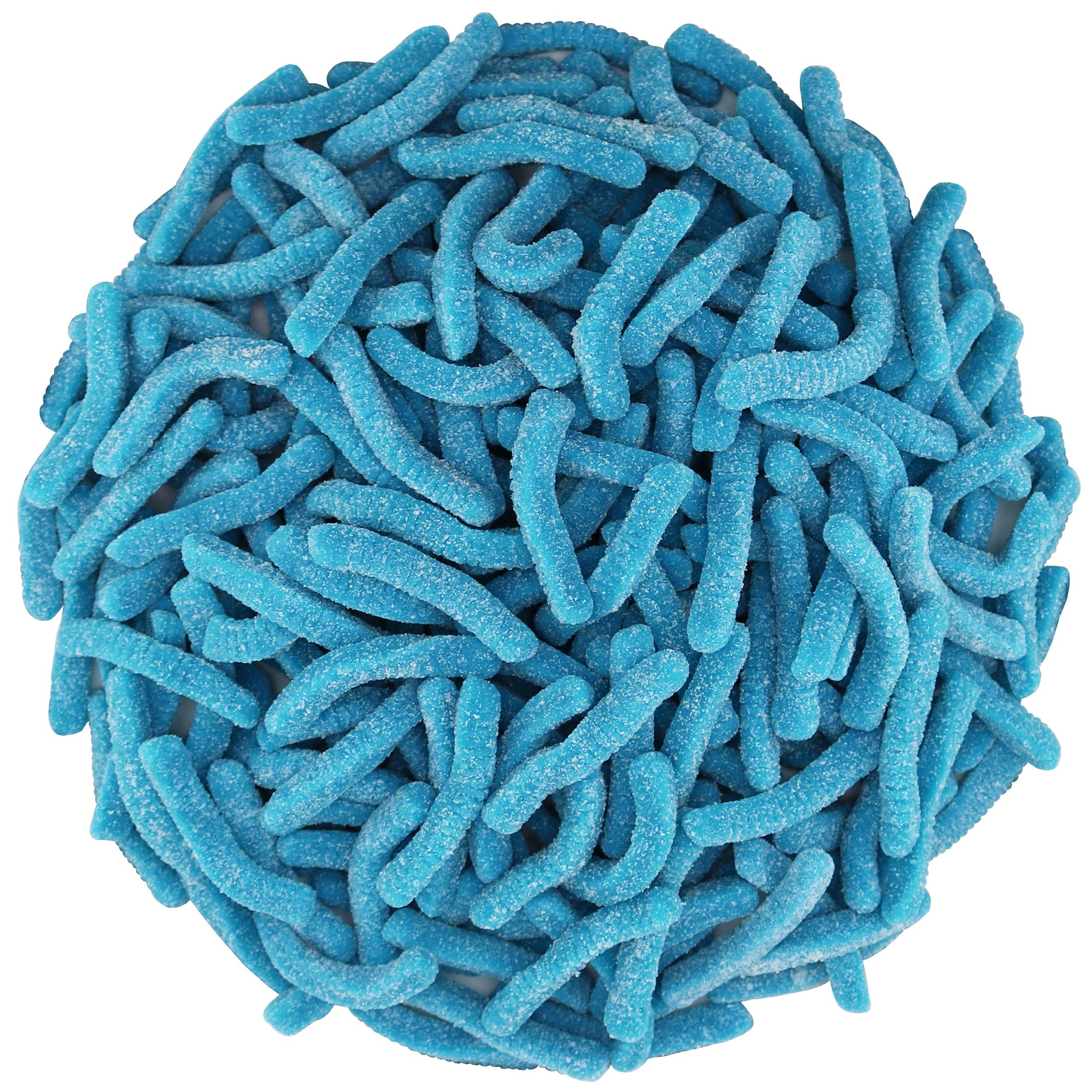 First Choice Candy - Vente Bonbons gélifiés - Bonbons en forme de vers gélifiés à la framboise bleue acidulée - Sac de 5 lb0